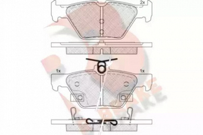 R BRAKE rb2242 -  Комплект тормозных колодок, дисковый тормоз